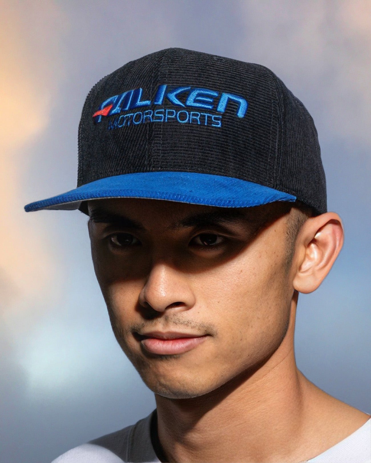 FALKEN X MITCHELL & NESS ALL DIRECTIONS SNAPBACK — BLACK & ROYAL